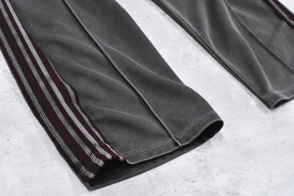 BODYSONG. / PIGMENT-DYED DISTRESSED TRACK TROUSERS - GREY