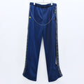BODYSONG. / PIGMENT-DYED DISTRESSED TRACK TROUSERS - BLUE