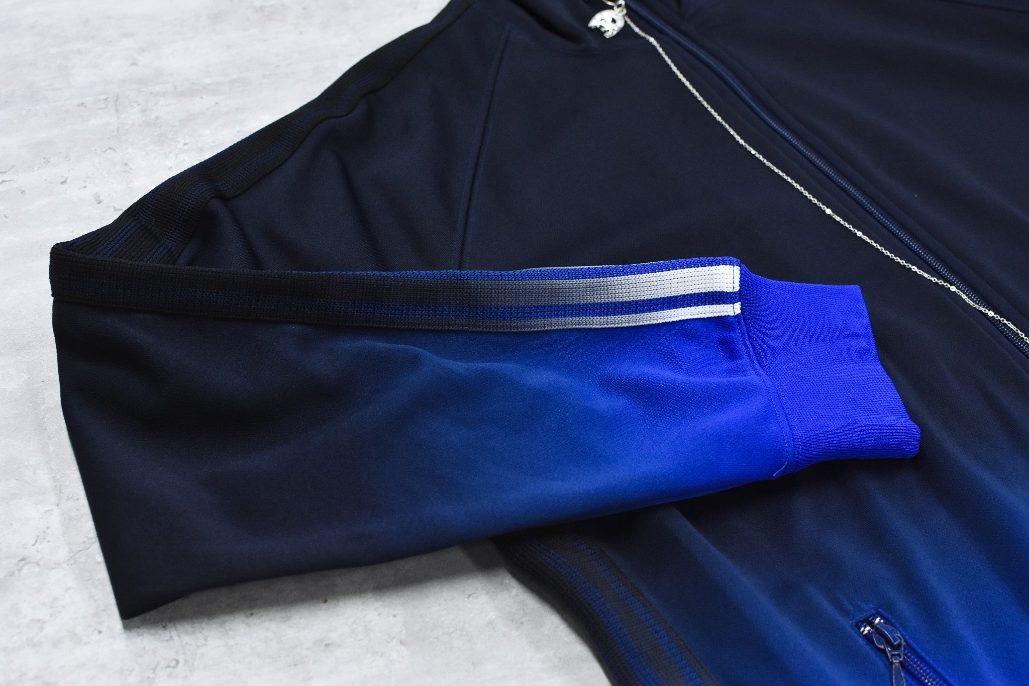BODYSONG. / GRADIENT DYED TRACK JACKET 03 - BLUE