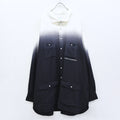 BODYSONG. / BEAUTIFUL GRADIENT DEFORMATION SHIRT - WHITE