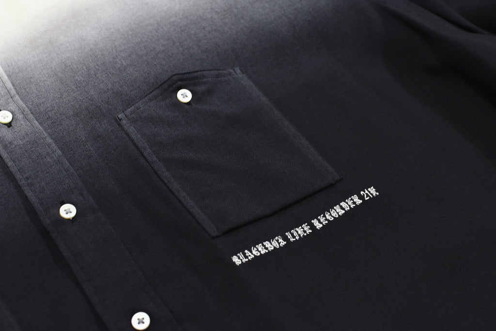 BODYSONG. / BEAUTIFUL GRADIENT DEFORMATION SHIRT - WHITE