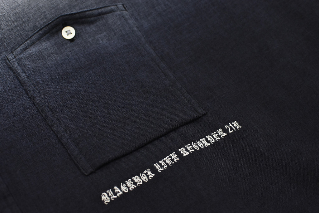 BODYSONG. / BEAUTIFUL GRADIENT DEFORMATION SHIRT - BLUE
