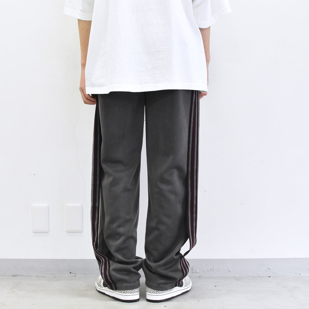 BODYSONG. / PIGMENT-DYED DISTRESSED TRACK TROUSERS - GREY