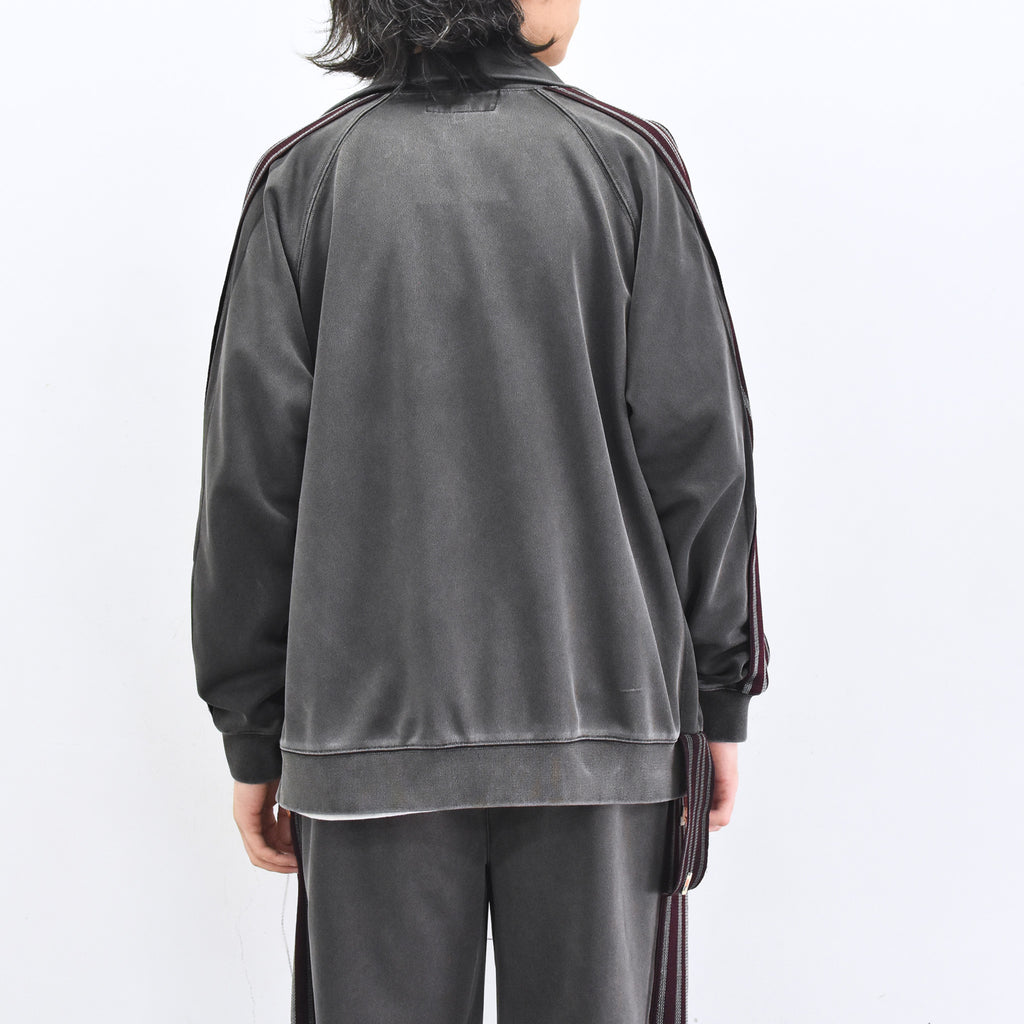 BODYSONG. / PIGMENT-DYED DISTRESSED TRACK JACKET - GREY