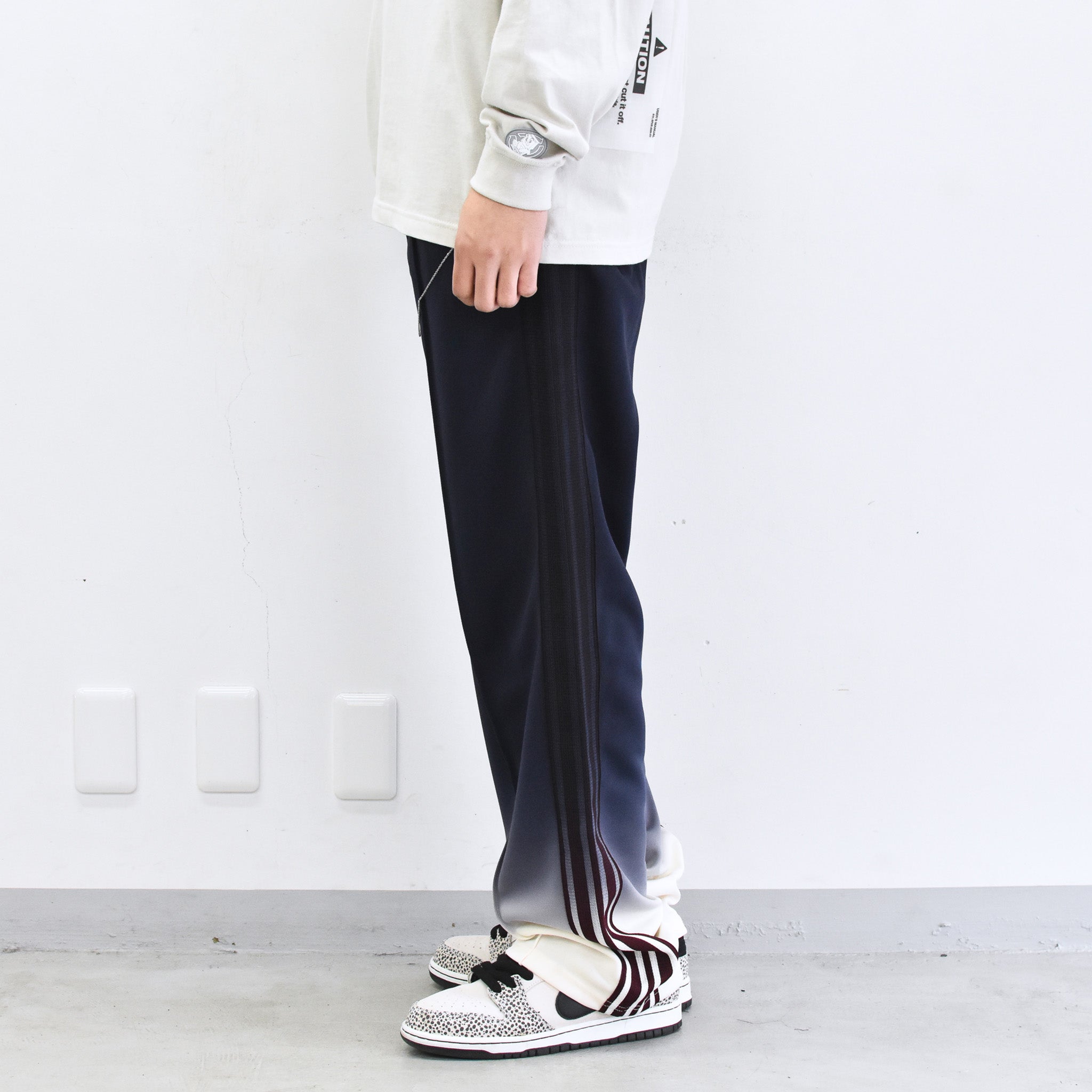 BODYSONG. / GRADIENT DYED TRACK TROUSERS 03 - WHITE
