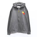 BODYSONG. / GLITCH EMBROIDERY DISTRESSED HOODIE/DRUKQS - BLACK