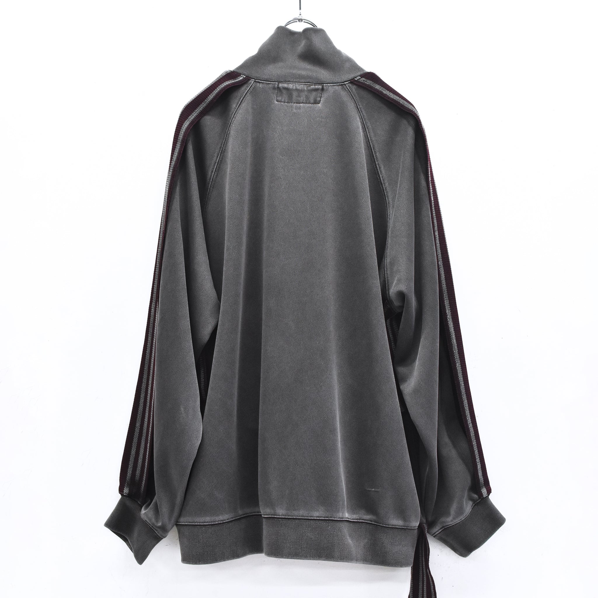 BODYSONG. / PIGMENT-DYED DISTRESSED TRACK JACKET - GREY