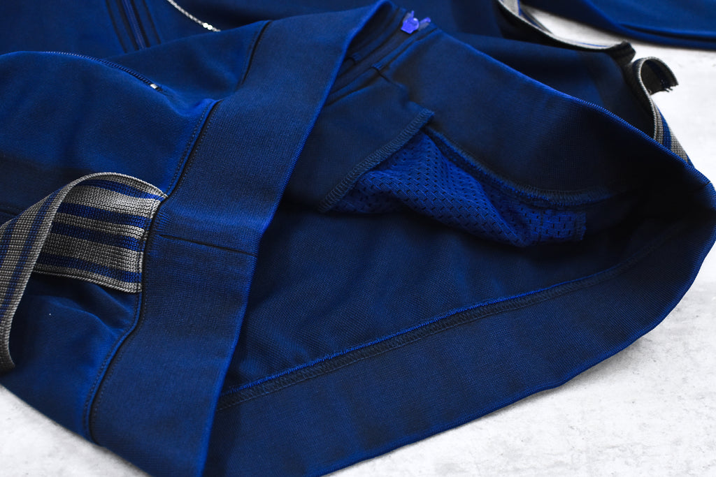 BODYSONG. / PIGMENT-DYED DISTRESSED TRACK JACKET - BLUE