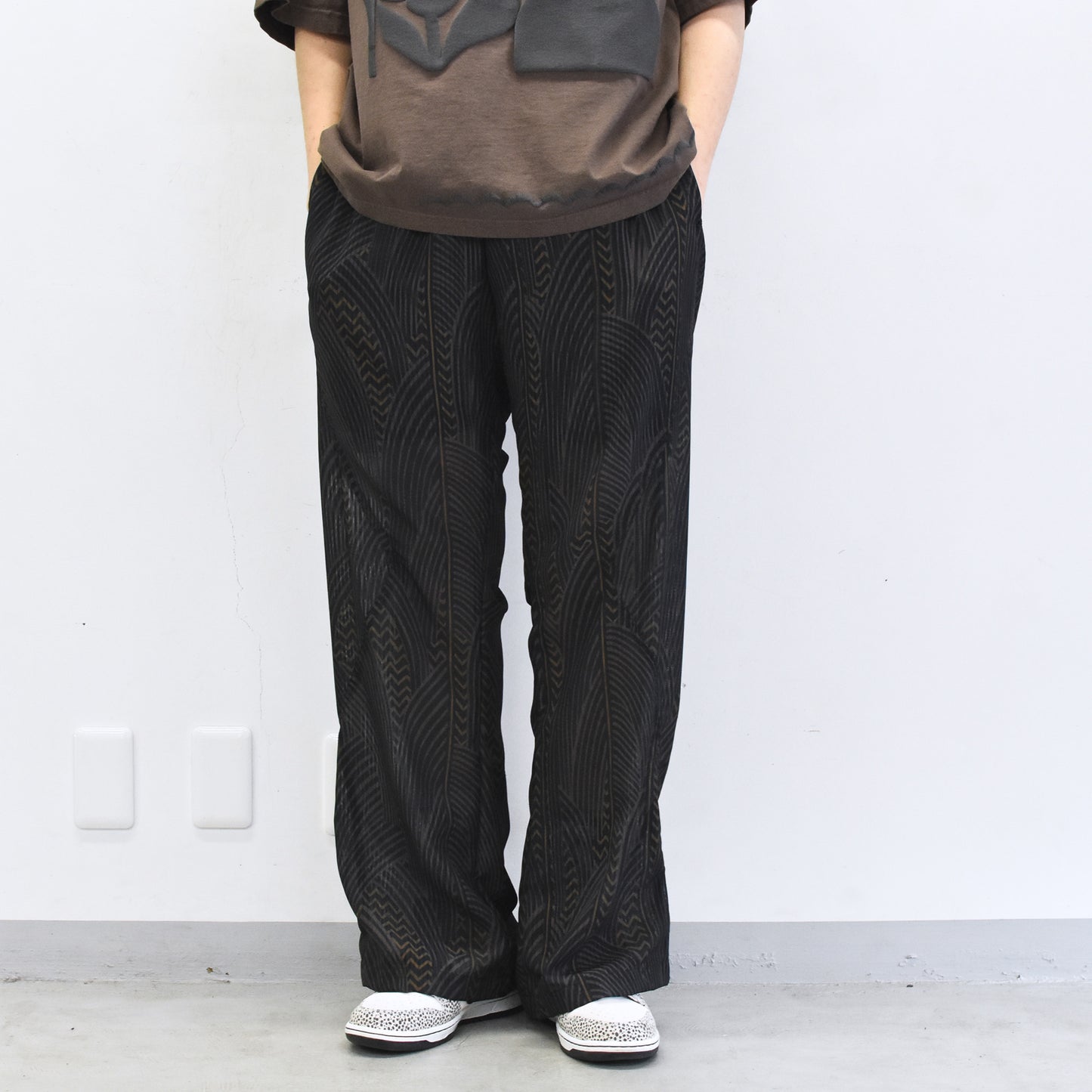 elephant TRIBAL fabrics / NO A/C PT - BLACK