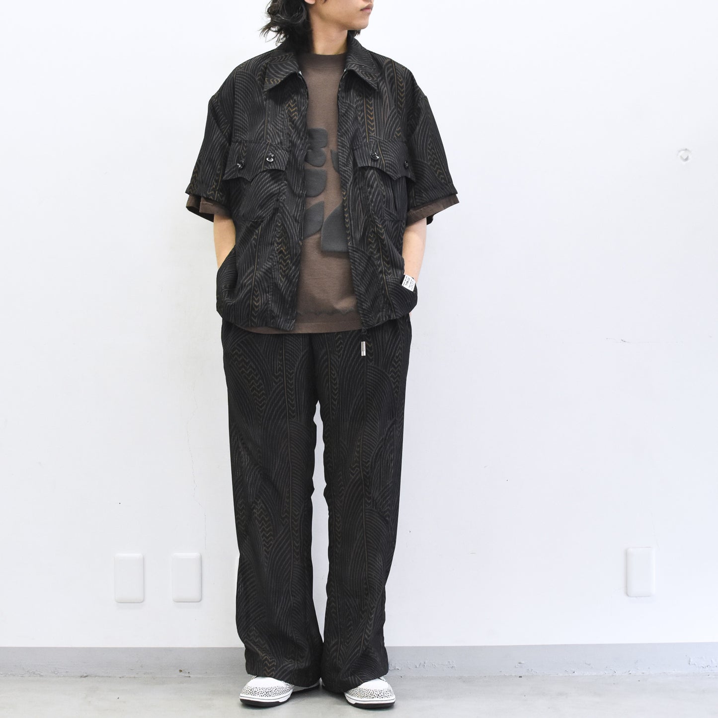 elephant TRIBAL fabrics / NO A/C PT - BLACK