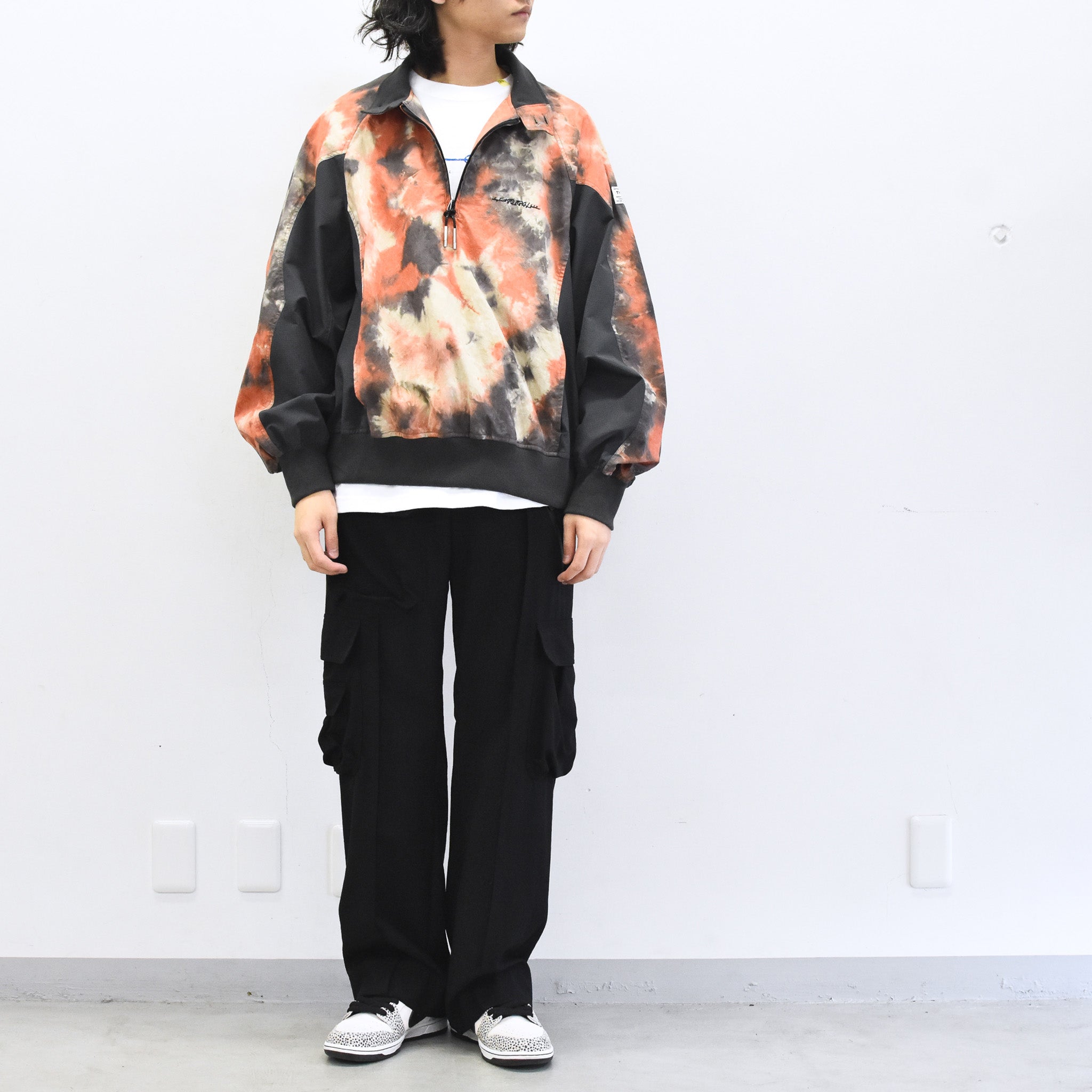 elephant TRIBAL fabrics / Tie-Dye Warming-up Blouson - ORANGE