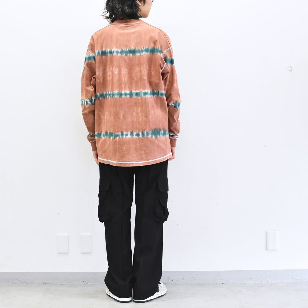 elephant TRIBAL fabrics / Tie-Dye Border LT - ORANGE