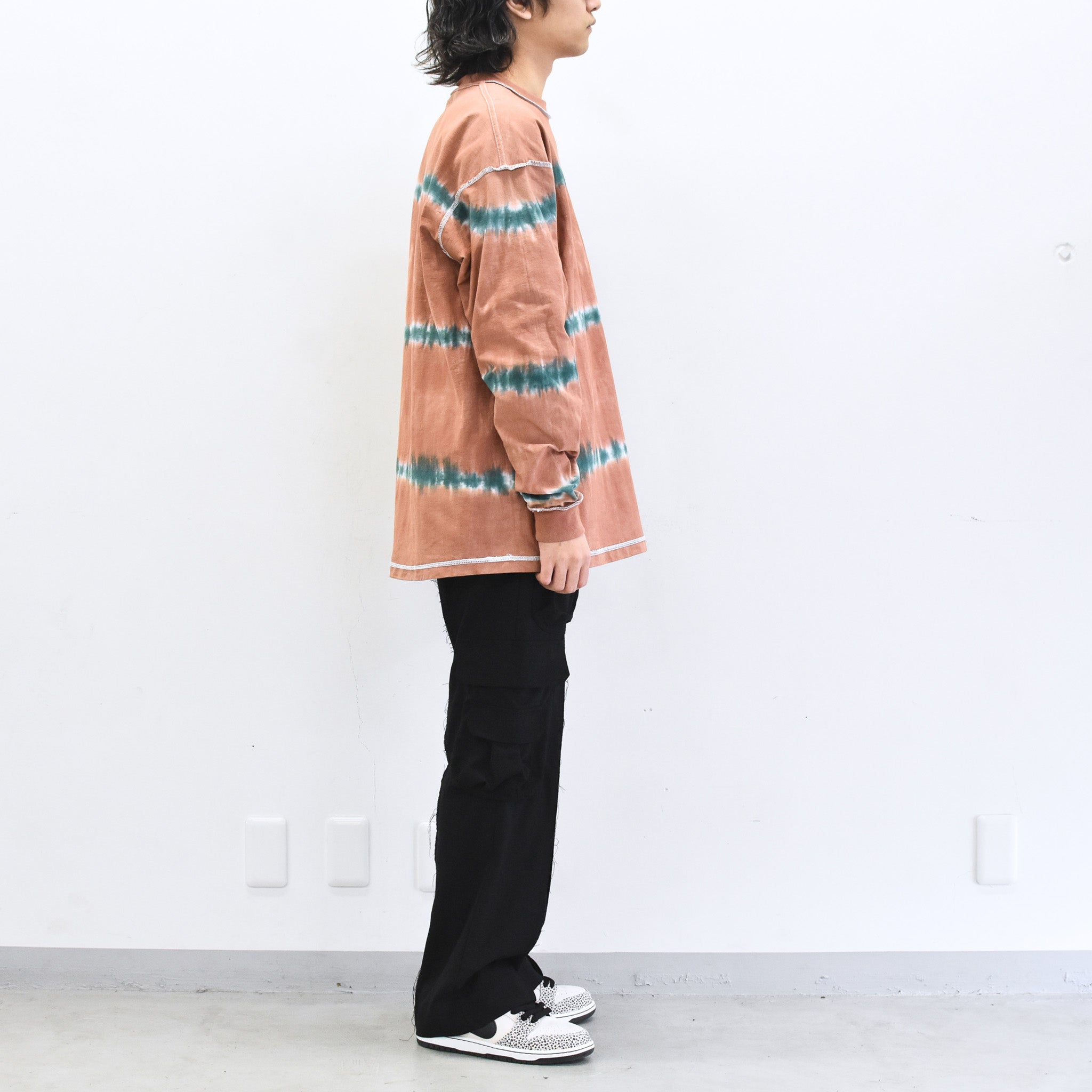 elephant TRIBAL fabrics / Tie-Dye Border LT - ORANGE