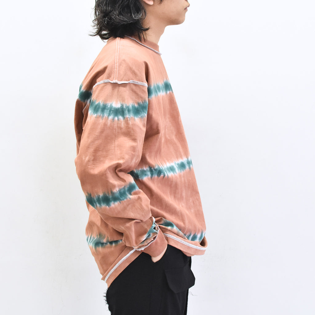 elephant TRIBAL fabrics / Tie-Dye Border LT - ORANGE