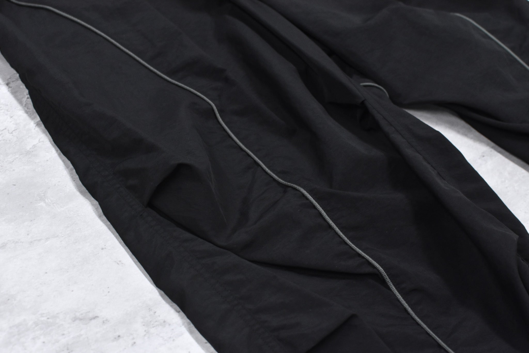 elephant TRIBAL fabrics /  3D Snow Camo Nylon Pants - BLACK