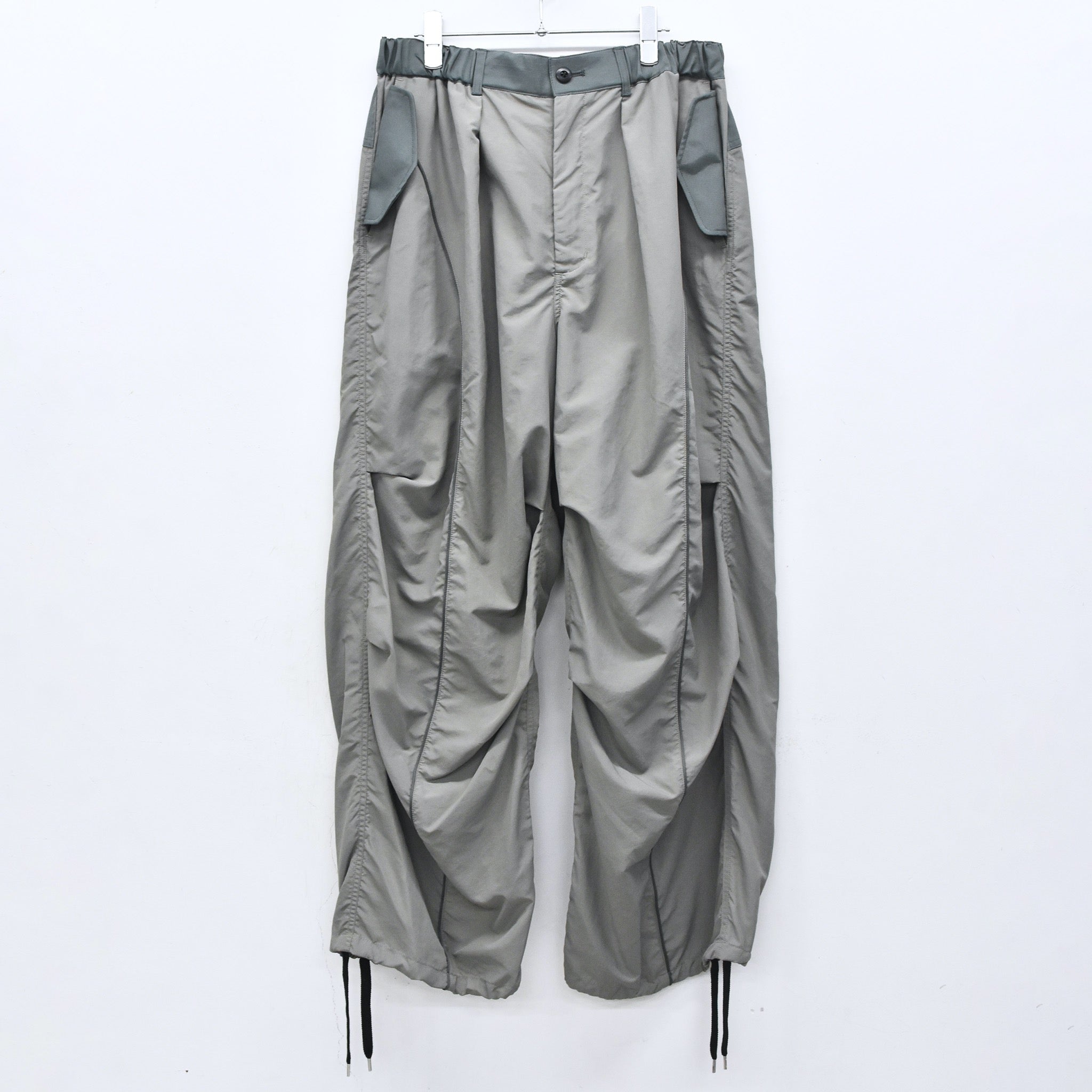 elephant TRIBAL fabrics /  3D Snow Camo Nylon Pants - ASH GRAY