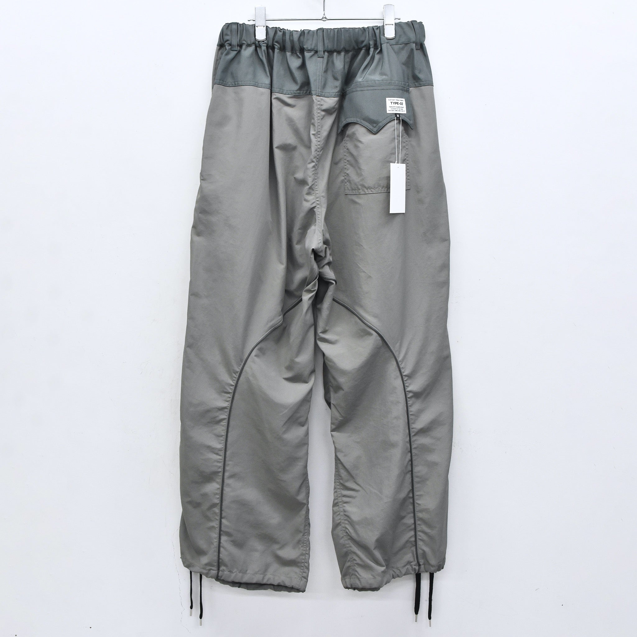 elephant TRIBAL fabrics /  3D Snow Camo Nylon Pants - ASH GRAY