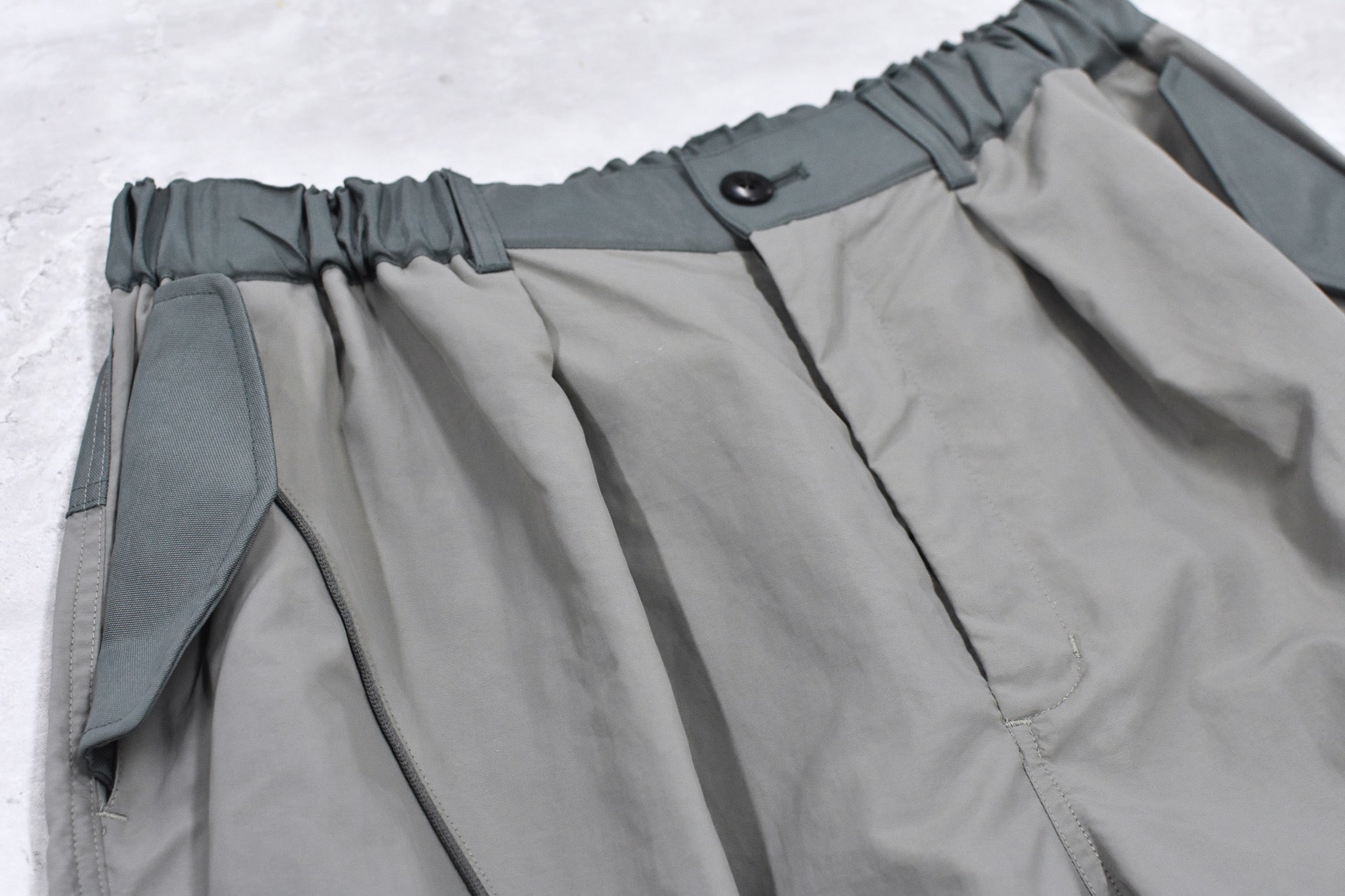 elephant TRIBAL fabrics /  3D Snow Camo Nylon Pants - ASH GRAY