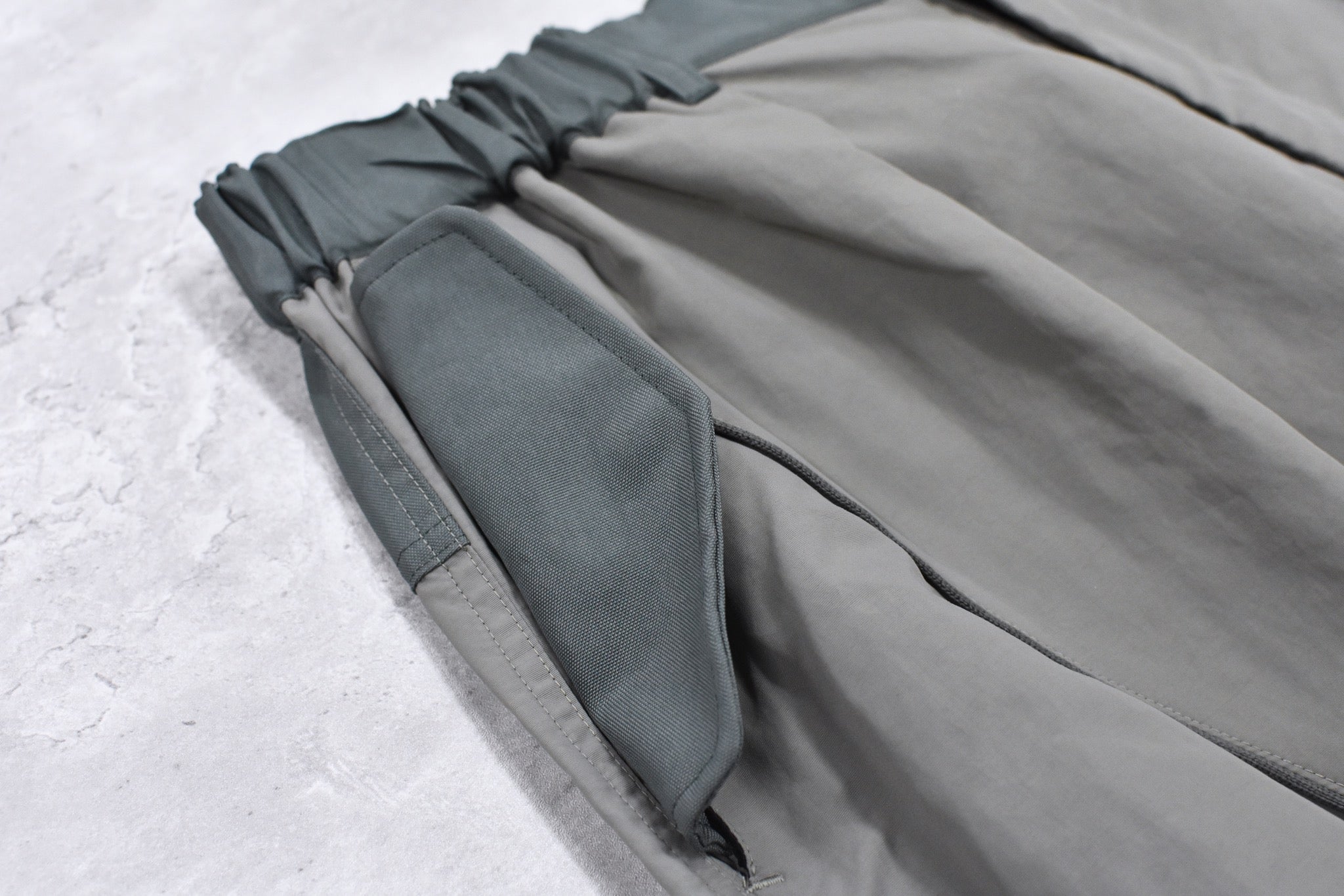 elephant TRIBAL fabrics /  3D Snow Camo Nylon Pants - ASH GRAY