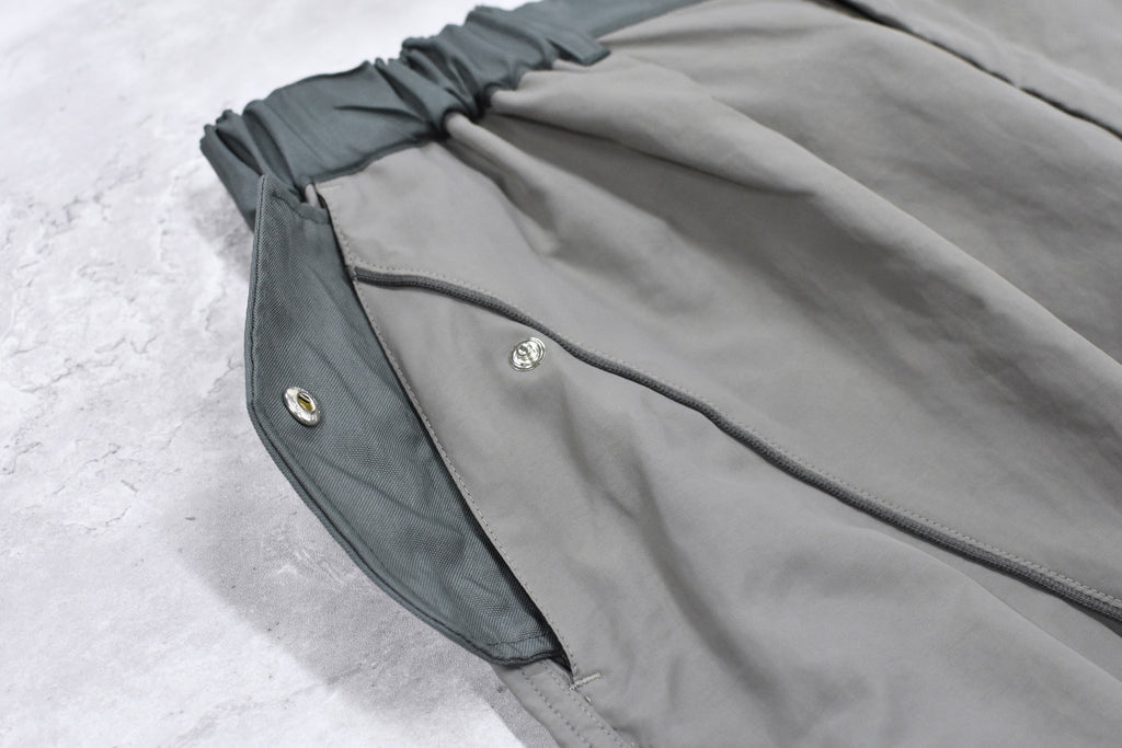 elephant TRIBAL fabrics /  3D Snow Camo Nylon Pants - ASH GRAY