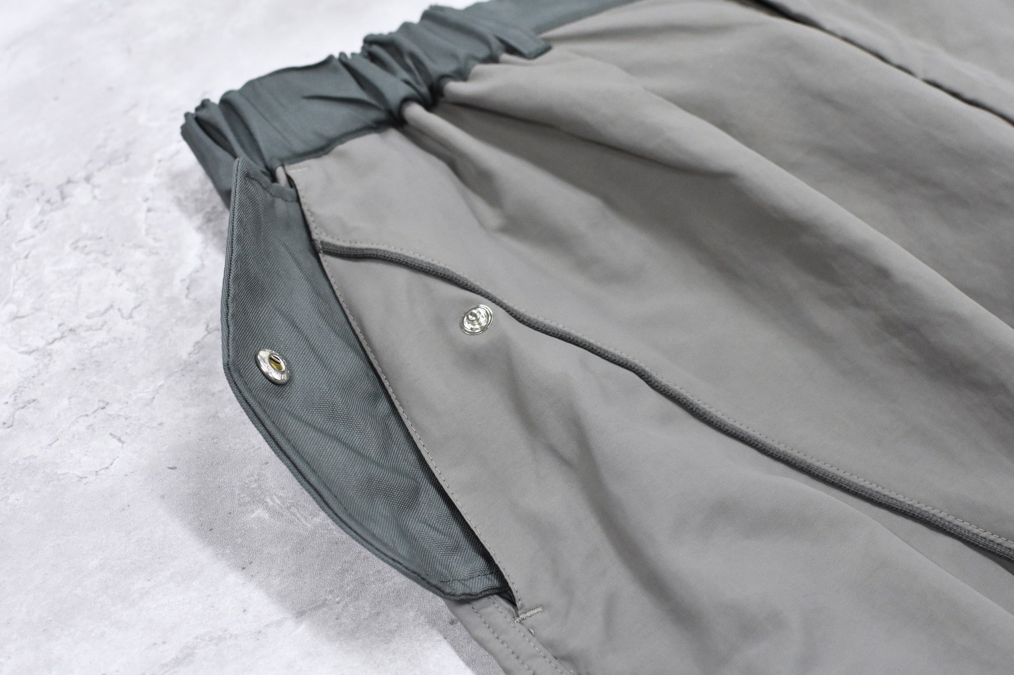 elephant TRIBAL fabrics /  3D Snow Camo Nylon Pants - ASH GRAY