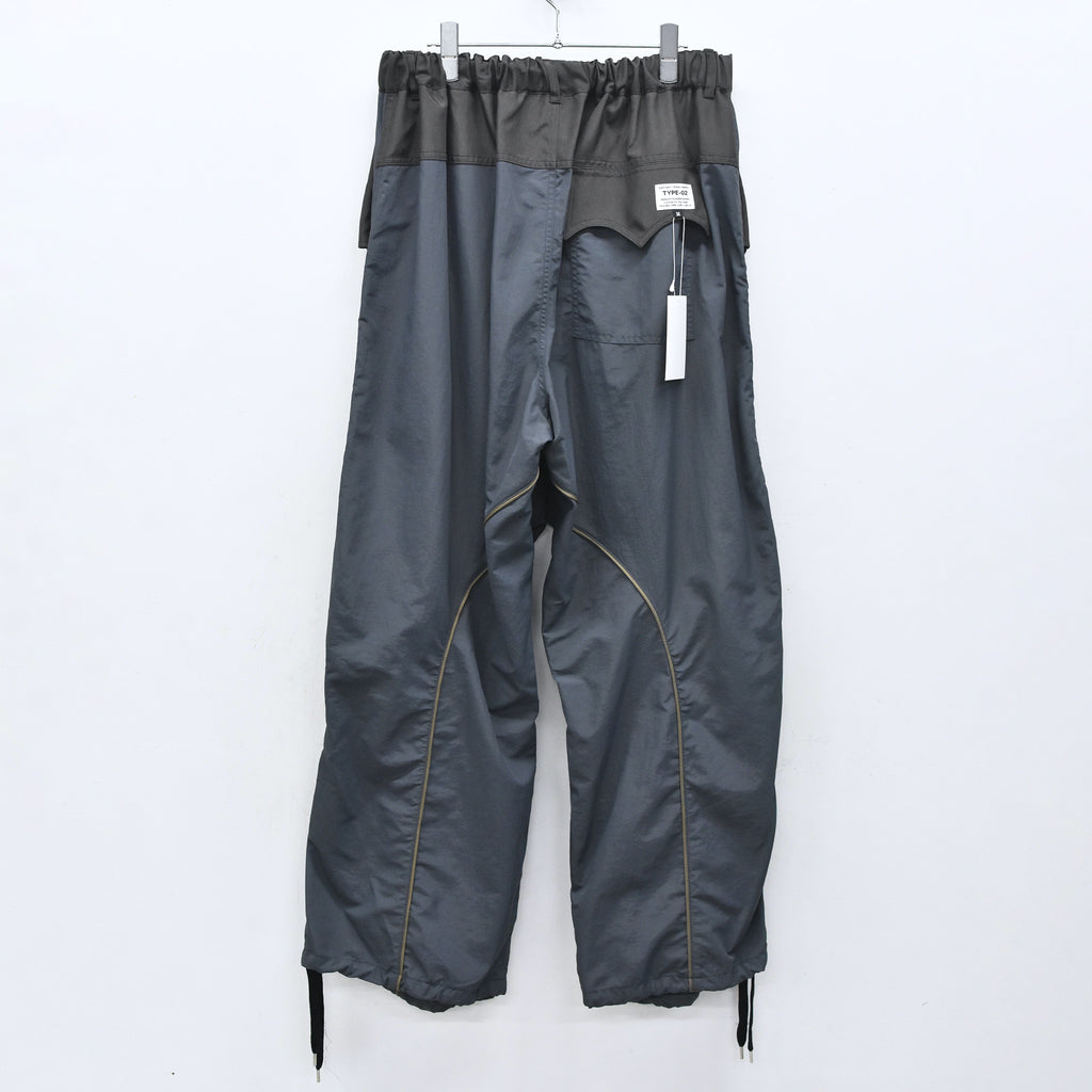 elephant TRIBAL fabrics /  3D Snow Camo Nylon Pants - CEMENT BLUE
