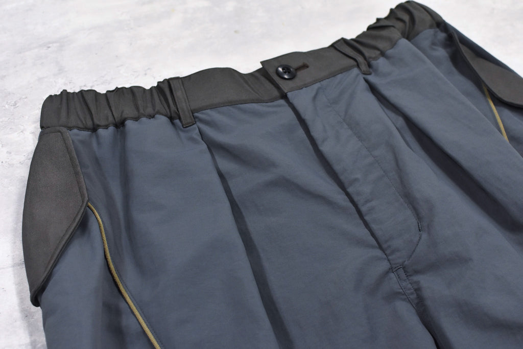 elephant TRIBAL fabrics /  3D Snow Camo Nylon Pants - CEMENT BLUE