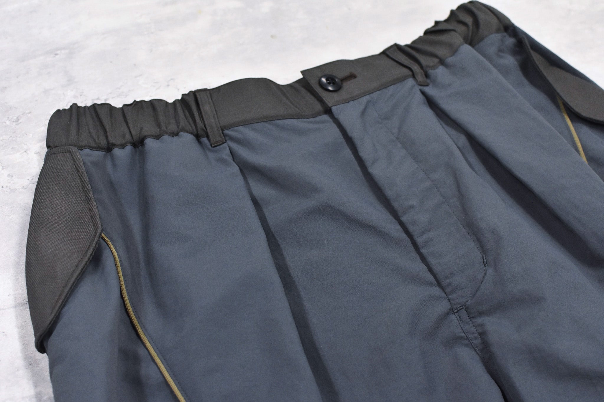 elephant TRIBAL fabrics /  3D Snow Camo Nylon Pants - CEMENT BLUE