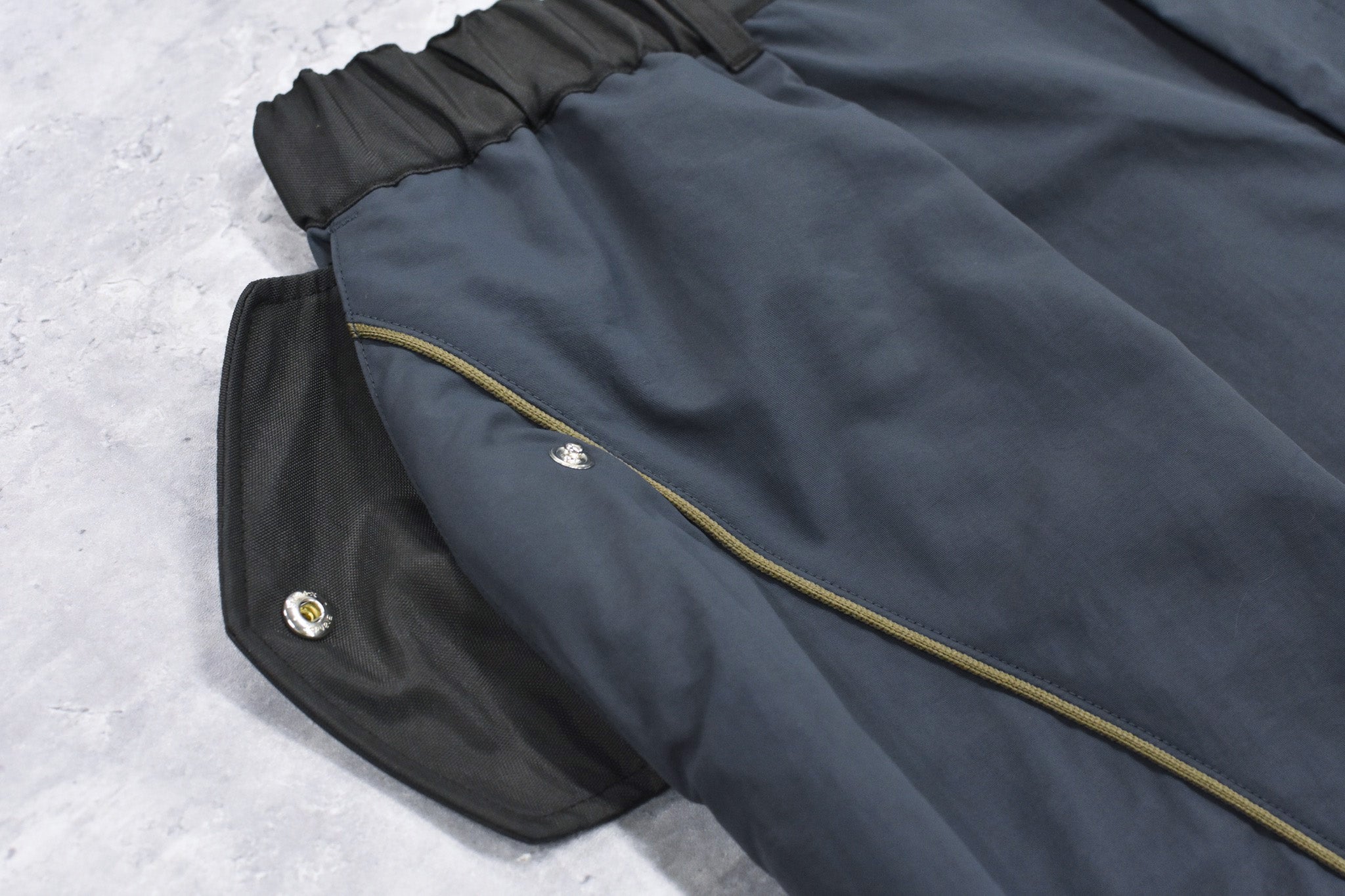 elephant TRIBAL fabrics /  3D Snow Camo Nylon Pants - CEMENT BLUE