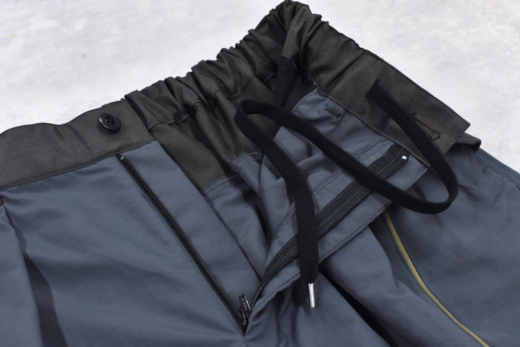 elephant TRIBAL fabrics /  3D Snow Camo Nylon Pants - CEMENT BLUE