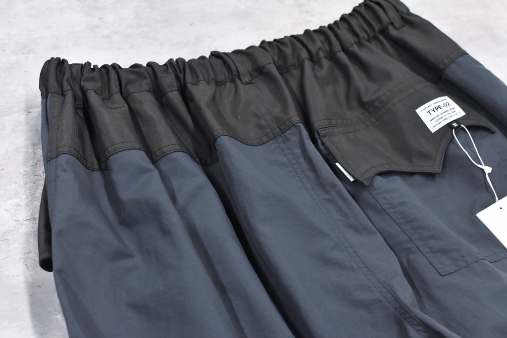 elephant TRIBAL fabrics /  3D Snow Camo Nylon Pants - CEMENT BLUE