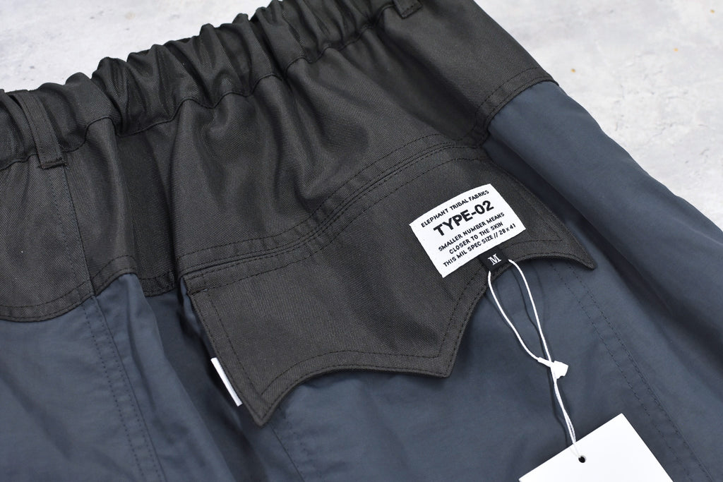 elephant TRIBAL fabrics /  3D Snow Camo Nylon Pants - CEMENT BLUE