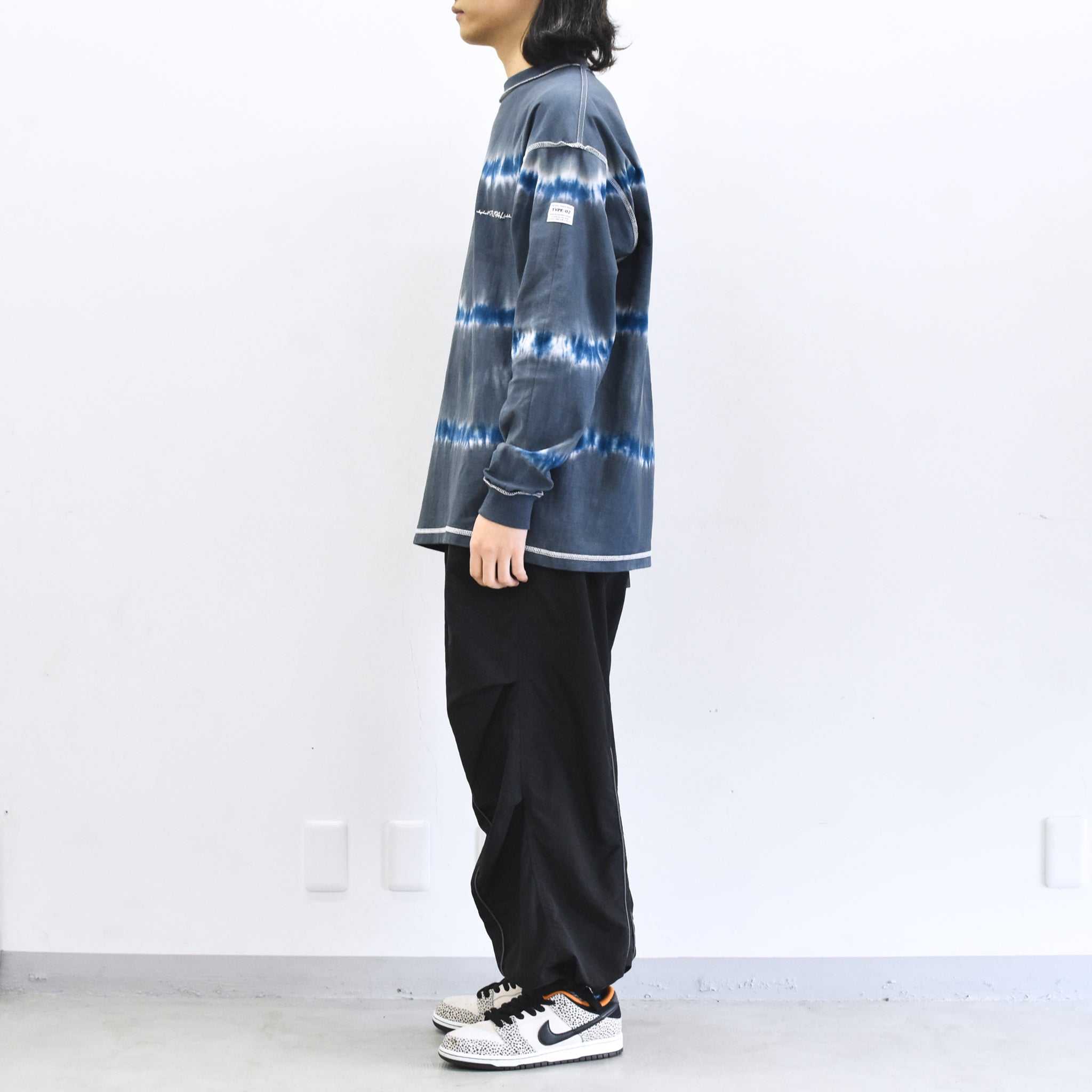 elephant TRIBAL fabrics /  3D Snow Camo Nylon Pants - BLACK