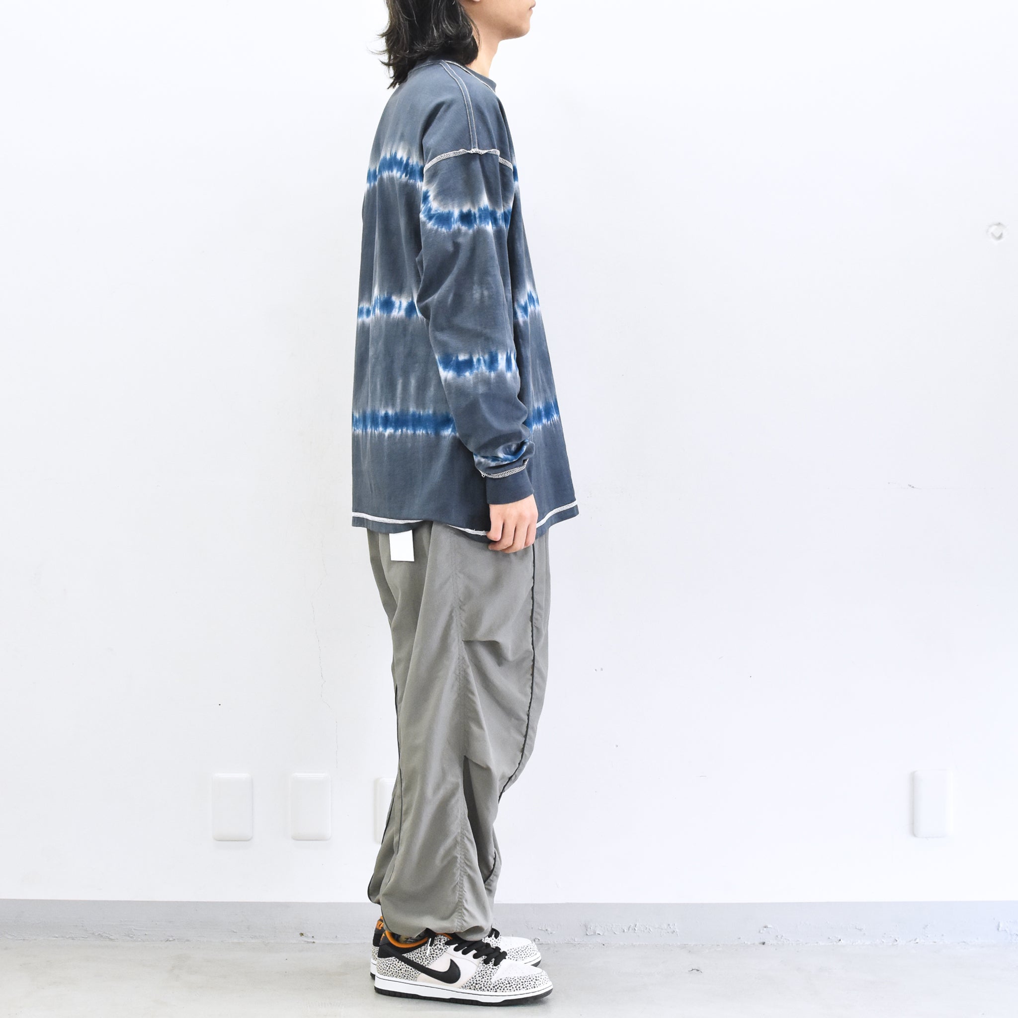 elephant TRIBAL fabrics /  3D Snow Camo Nylon Pants - ASH GRAY