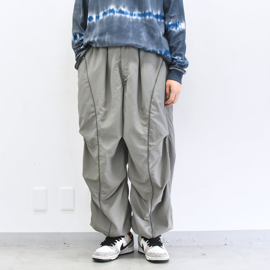 elephant TRIBAL fabrics /  3D Snow Camo Nylon Pants - ASH GRAY