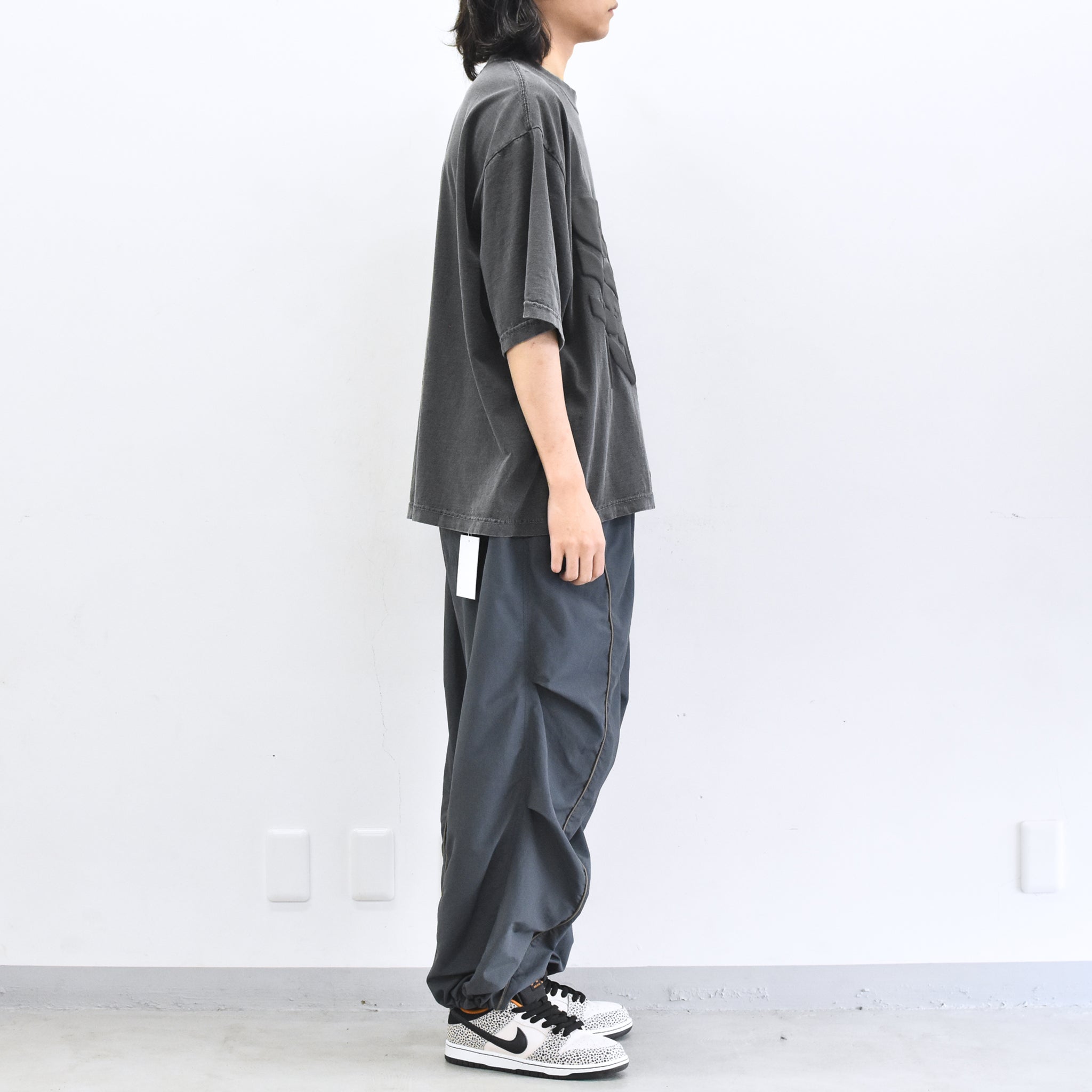 elephant TRIBAL fabrics /  3D Snow Camo Nylon Pants - CEMENT BLUE