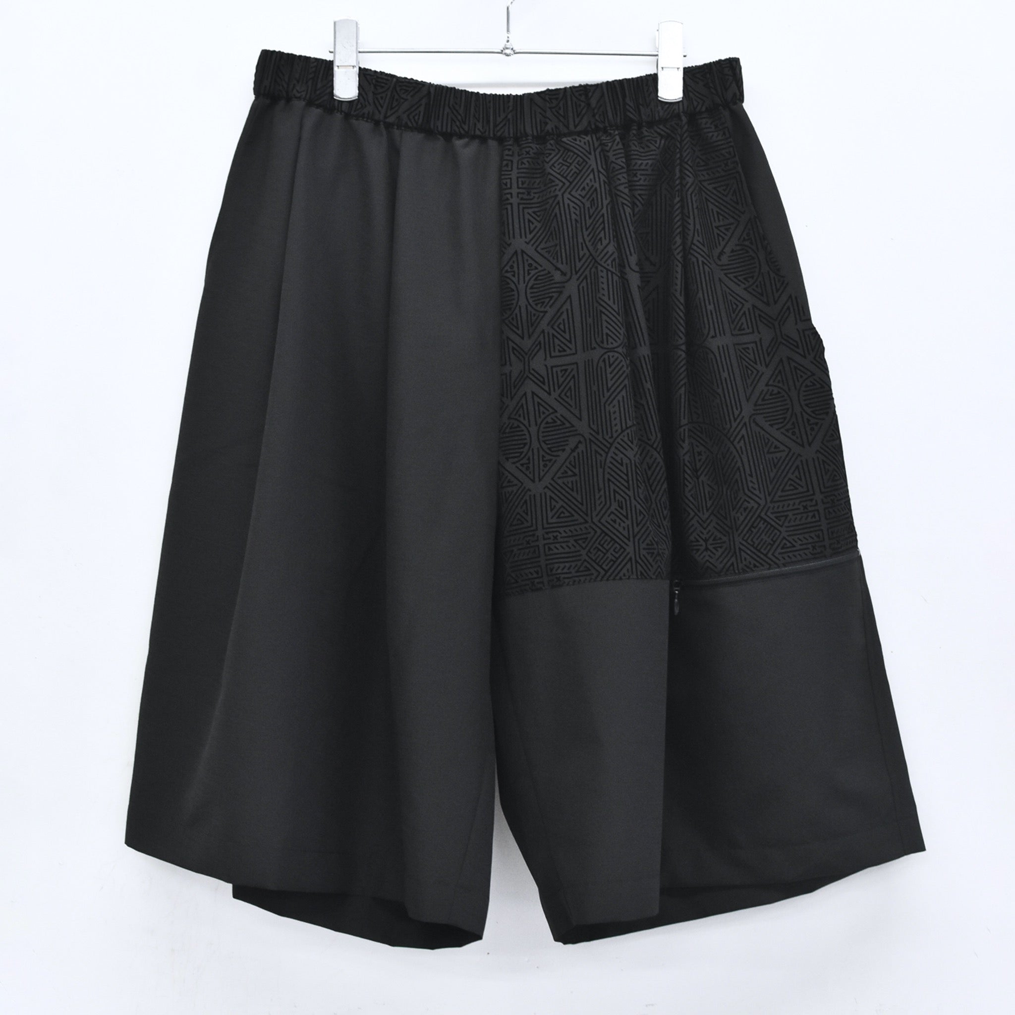 STOF / Stone Yard Floc Wide Shorts - BLACK
