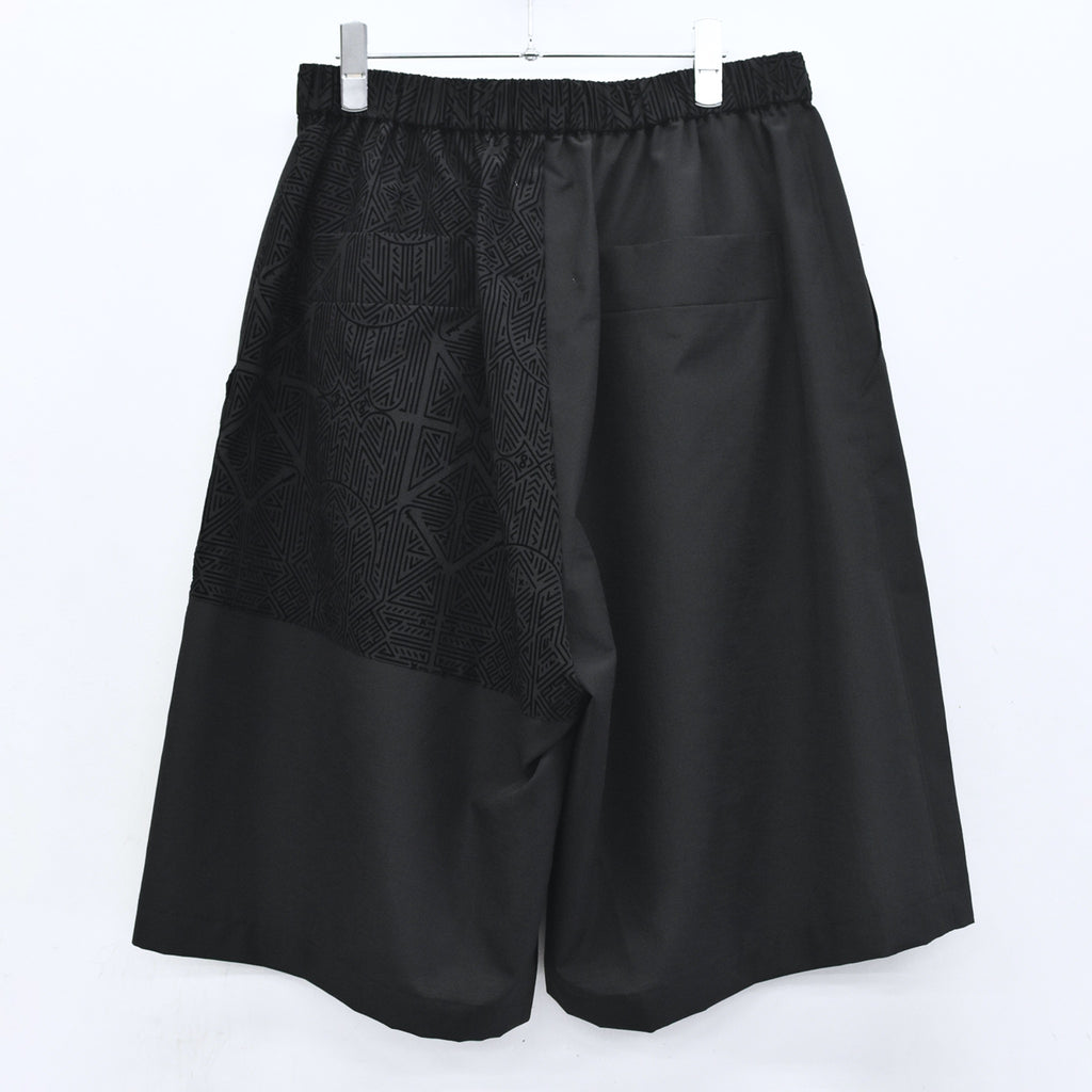 STOF / Stone Yard Floc Wide Shorts - BLACK