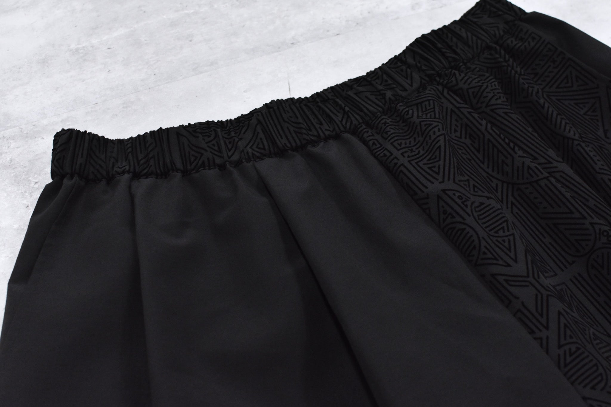 STOF / Stone Yard Floc Wide Shorts - BLACK