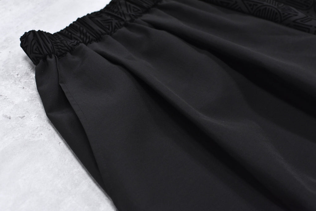 STOF / Stone Yard Floc Wide Shorts - BLACK