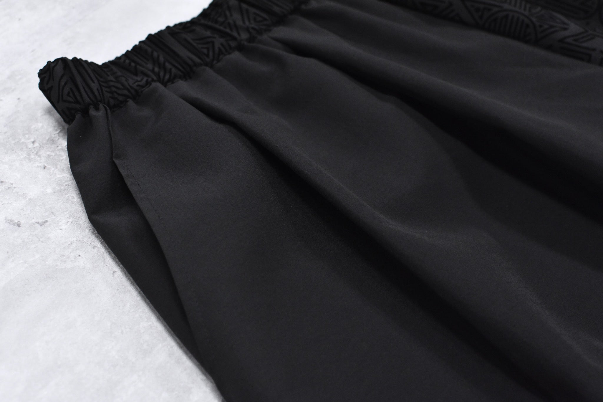 STOF / Stone Yard Floc Wide Shorts - BLACK