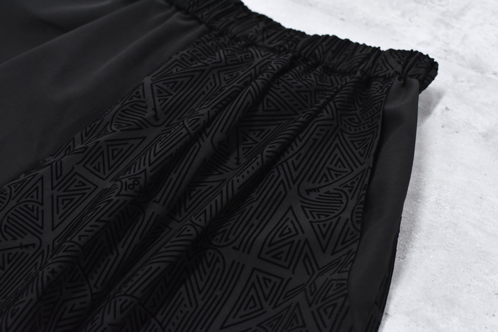 STOF / Stone Yard Floc Wide Shorts - BLACK