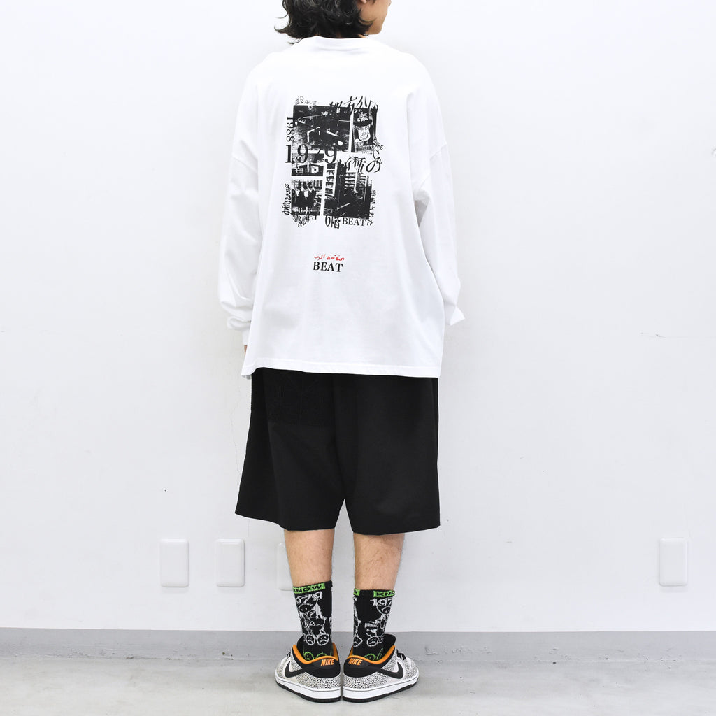STOF / Stone Yard Floc Wide Shorts - BLACK