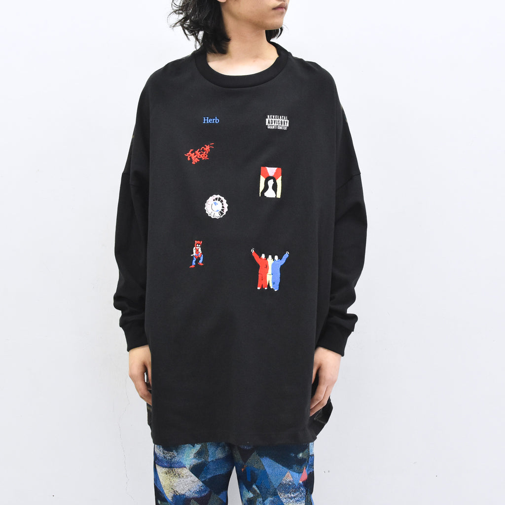 STOF / Edition Embroi L/S Tee - BLACK