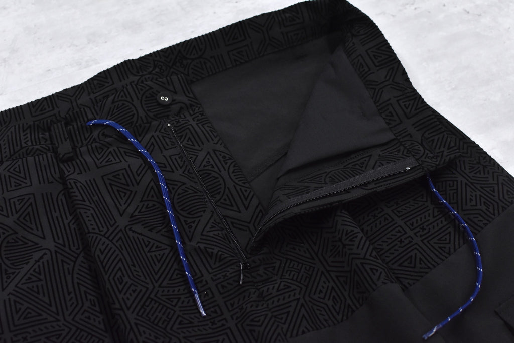 STOF / Stone Yard Floc Wide Pants - BLACK
