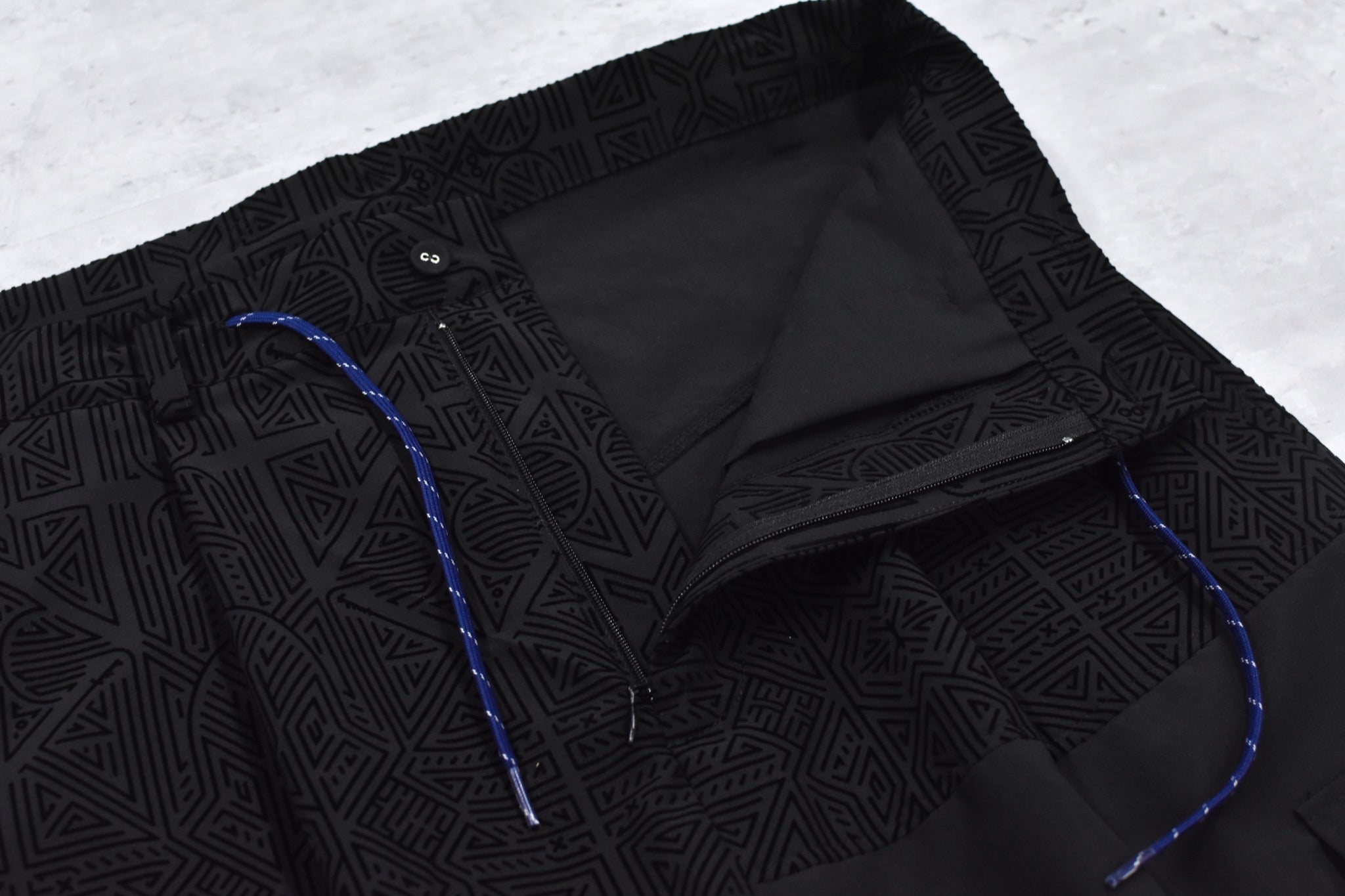 STOF / Stone Yard Floc Wide Pants - BLACK