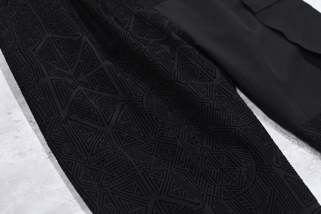 STOF / Stone Yard Floc Wide Pants - BLACK