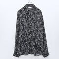 THE JEAN PIERRE / Sheer Paisely Shirt - BLACK