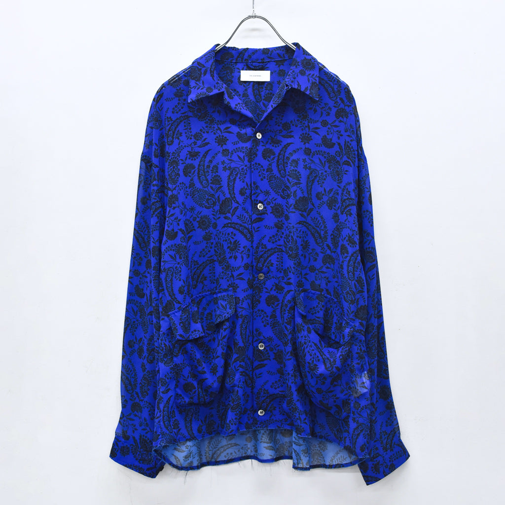 THE JEAN PIERRE / Sheer Paisely Shirt - BLUE