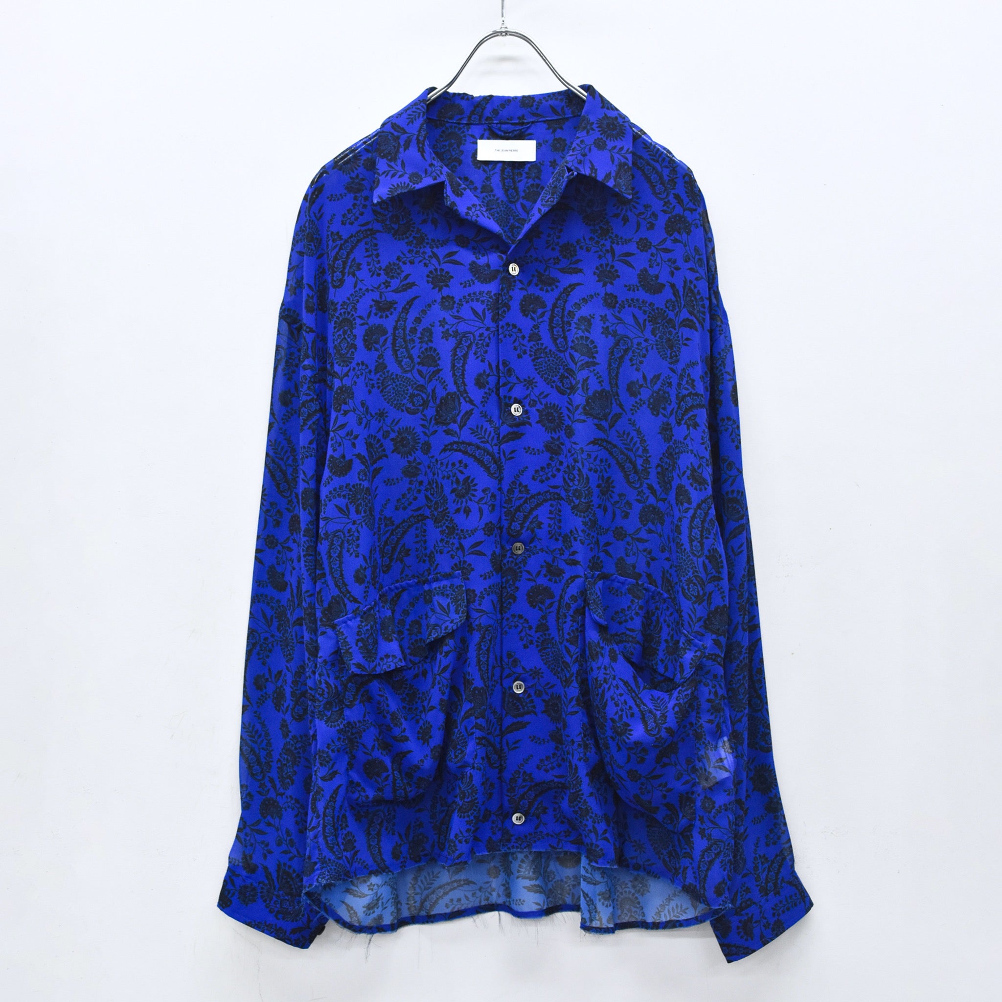 THE JEAN PIERRE / Sheer Paisely Shirt - BLUE